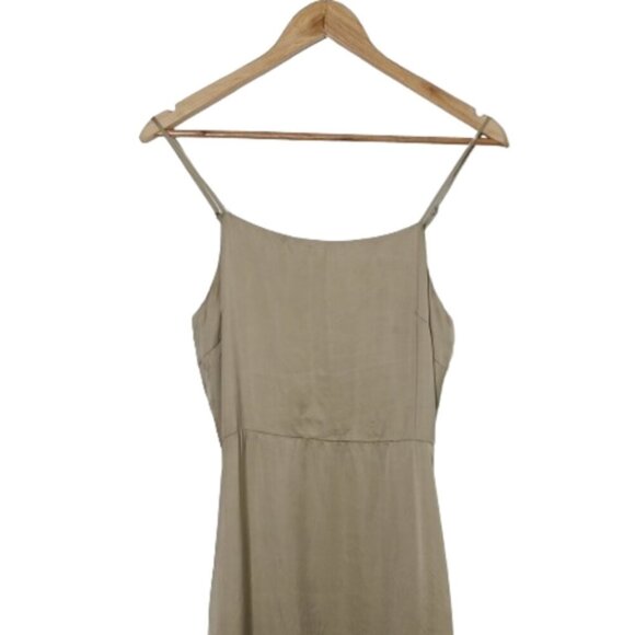 Aritzia Wilfred Isabelle Strappy '90s Mini Dress in Olive Beige Women's Size 2 - Picture 3 of 11